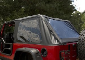 Jeep Wrangler Unlimited LJ Soft Top - Rugged Ridge - Montana Bowless - Black Diamond - `04-`06